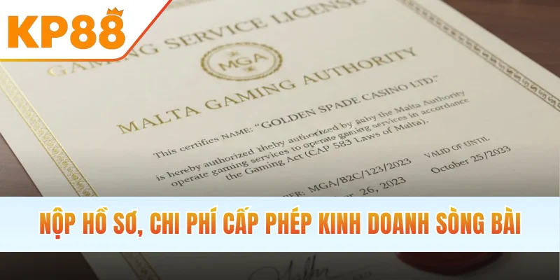 Nộp hồ sơ, chi phí cấp phép kinh doanh sòng bài